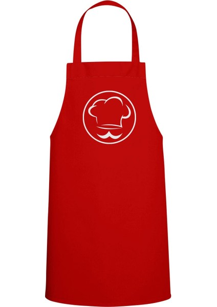 Kırmızı Renkli Özel Baskılı Mutfak Şapkası, Şefler İçin Şık ve Konforlu Tasarım