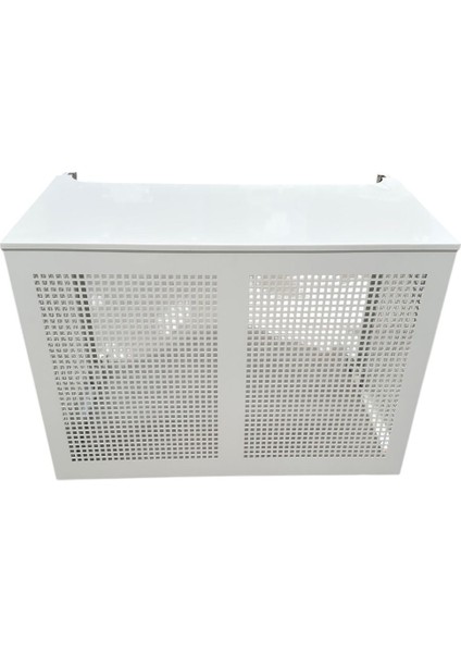 Klima Motoru Gizleme Kafesi 120X62X150 cm (H) Ral 9002 Beyaz Kare Delikli Xlarge Modeli
