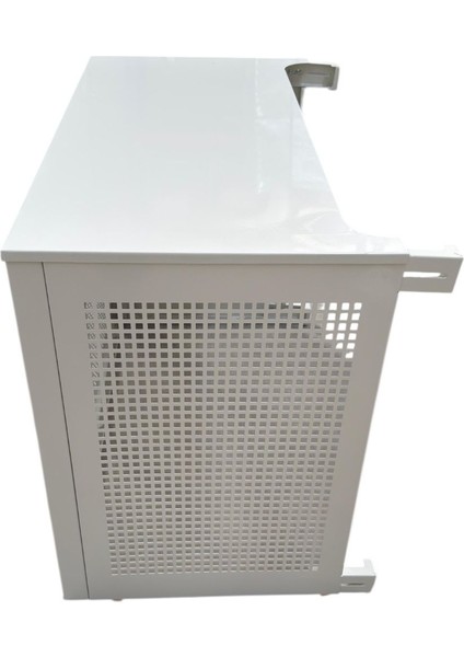Klima Motoru Gizleme Kafesi 120X62X150 cm (H) Ral 9002 Beyaz Kare Delikli Xlarge Modeli