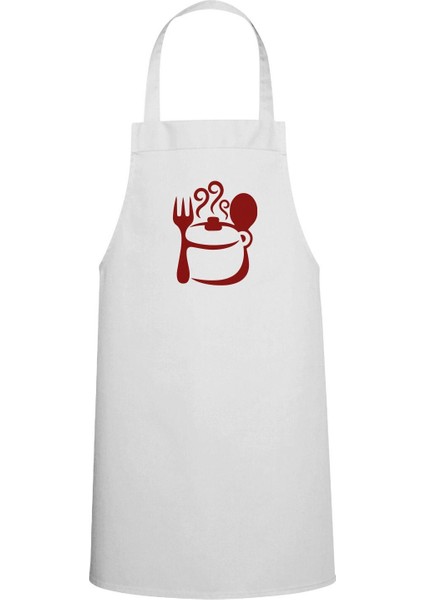 Beyaz Renkli Tencere ve Mutfak Önlüğü, Şık ve Kullanışlı Tasarım