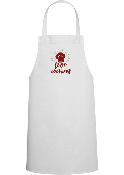 Beyaz Baskılı Mutfak Önlüğü, Şık ve Kullanışlı Aksesuar