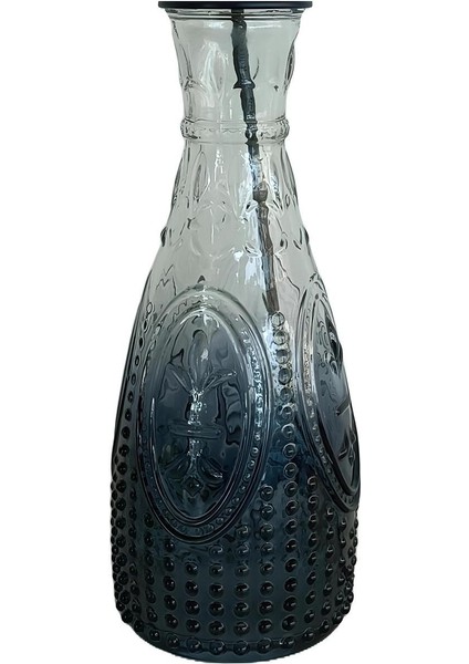 Celine Azur Mavi Cam Tasarım Abajur modelleri