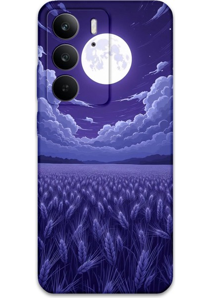 Realme C75 Uyumlu Çiçek Desenli Telefon Kılıfı + Ekran Koruyucu - 5797