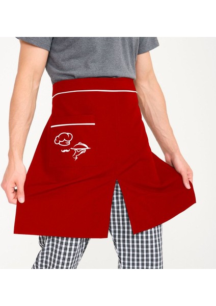 Yırtmaçlı Renkli Yarım Önlük, Pratik ve Şık Tasarım, 70x100, Pamuk Polyester