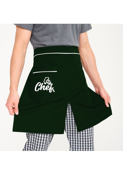 Yırtmaçlı Yarım Önlük, Şık ve Rahat, 75x55, Pamuk Polyester, Lacivert ve Yeşil