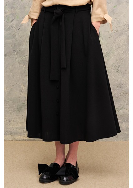 Pile Detaylı-Önden Düğmeli, Etek fiyatları