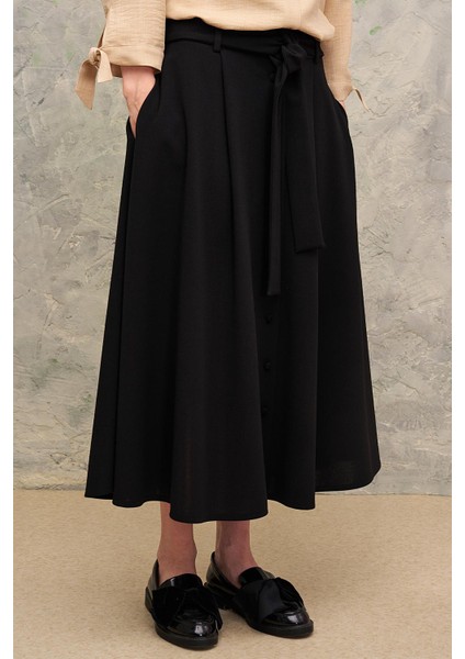 Pile Detaylı-Önden Düğmeli, Etek modelleri