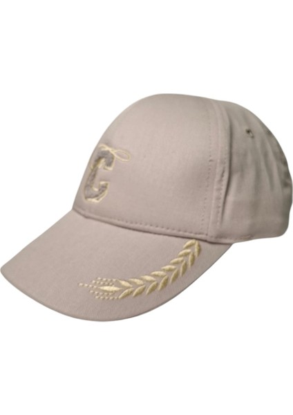 Spteks Kitti 9-15 Yaş Erkek Garson Taş Renk Siperi Nakışlı Yazlık Şapka fiyatları