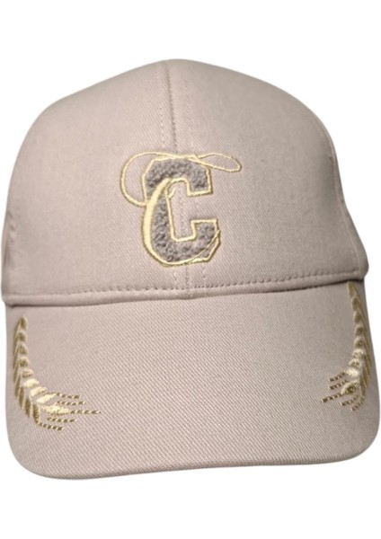 Spteks Kitti 9-15 Yaş Erkek Garson Taş Renk Siperi Nakışlı Yazlık Şapka indirimleri