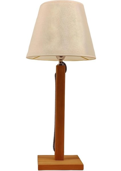 Gale Kahverengi Ahşap Abajur