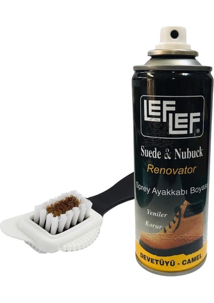 Leflef Süet, Nubuk Sprey Boya + 4 Yönlü Süet Nubuk Fırçası
