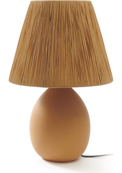 Hmy Design Rond Seramik Abajur - Hardal / Sarı - 37X24X24 cm fiyatları