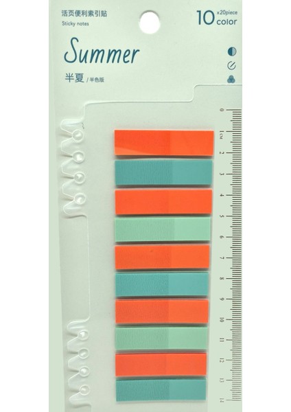 Şeffaf Renkli Postit Post-It Post It. Kitap Ayracı Ayraç Postit Sticker Not Kağıdı 200 Yaprak