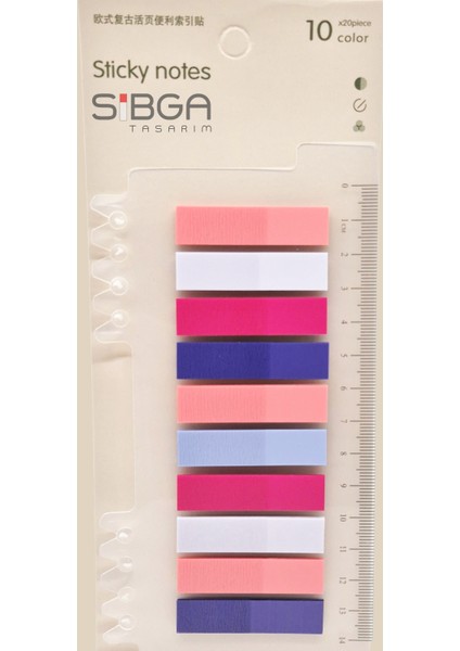 Şeffaf Renkli Postit Post-It Post It. Kitap Ayracı Ayraç Postit Sticker Not Kağıdı 200 Yaprak