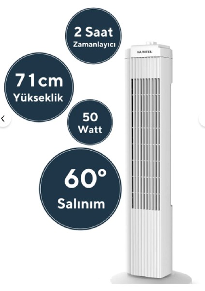 Trend Zone Ktf-258w Kule Tipi Vantilatör Beyaz