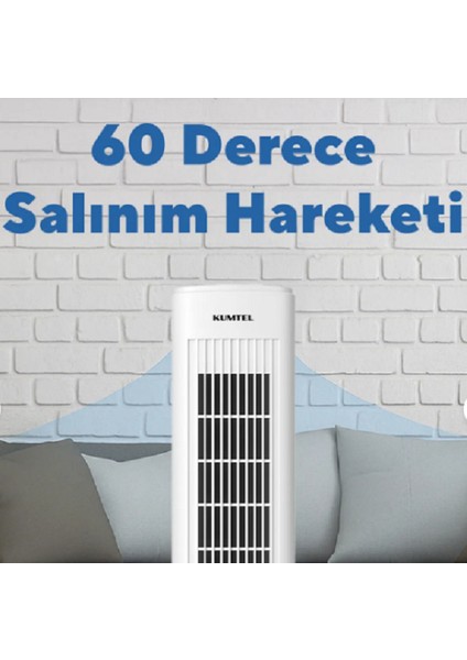 Trend Zone Ktf-258w Kule Tipi Vantilatör Beyaz
