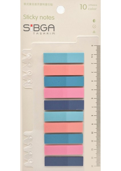 Şeffaf Renkli Postit Post-It Post It. Kitap Ayracı Ayraç Postit Sticker Not Kağıdı 200 Yaprak