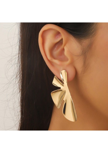 Basit Saplama Küpeler Çok Yönlü Popüler Kişilik Sokak Çekim Küpeleri (Yurt Dışından)