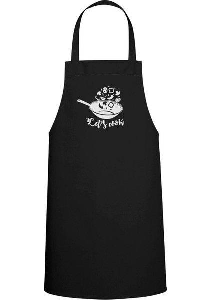 Şık Siyah Mutfak Önlüğü, Kullanışlı ve Profesyonel Görünüm