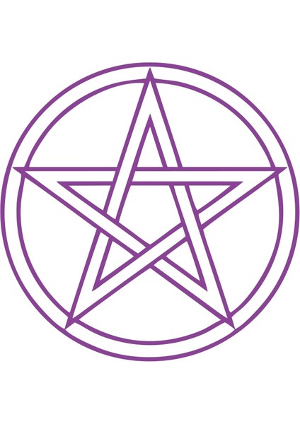 Pentagram Araba Sticker 17X17 cm Mor