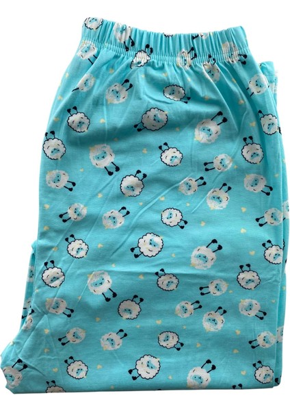 Kadın Battal Koyun Desenli Kısa Kollu Pijama Takım - 5470 - Stlla Pnk modelleri