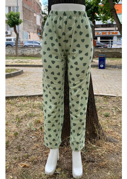 Kadın Kalp Desenli Kısa Kollu Pijama Takım - 5645 - Stlla Pnk fırsatları