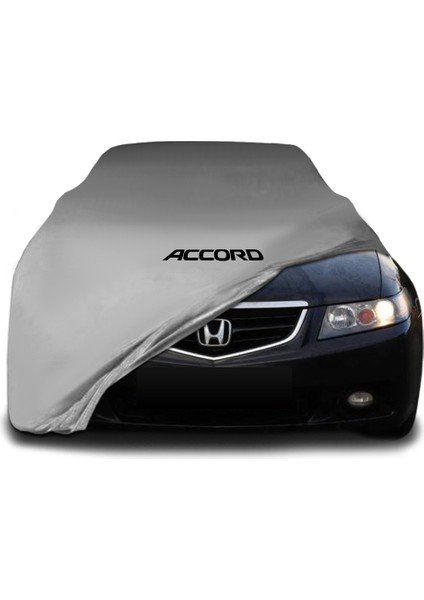 Honda Accord (2002 - 2007) Gri Kumaş Araba Brandası Logolu Penye Branda Oto Branda