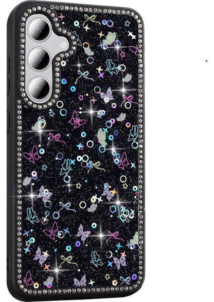 Samsung Galaxy S24 Fe Kılıf Azra Taşlı Simli