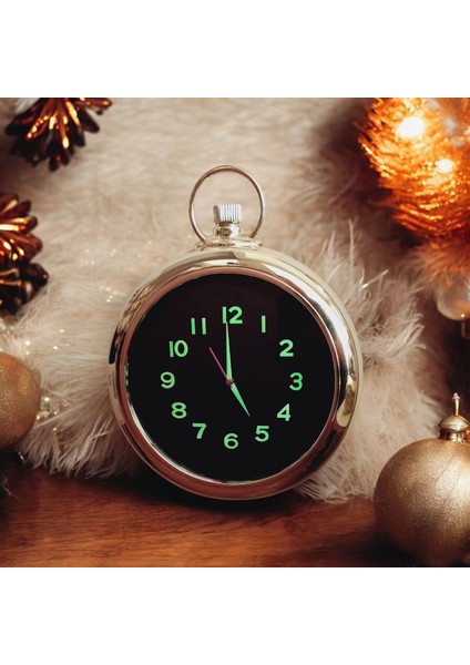 Fosforlu 3D Kabartma Rakam Gold Renk Duvar Saati Çap 33 cm Plastik fırsatları