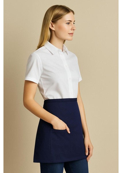 Lacivert yarım bel önlük, leke tutmaz, 2 cepli, unisex, mutfak ve servis kullanımı, 133 Boyut fiyatları