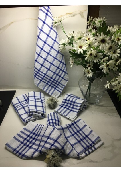 Beyaz 4'lü Mutfak Kurulama Bezi, Yumuşak ve Dayanıklı, Temizlik İçin Idealdir