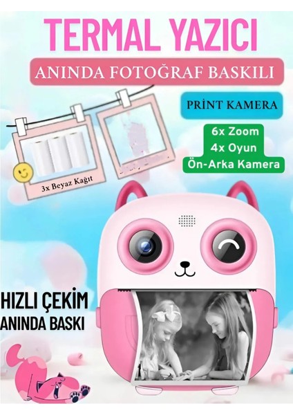 Print Camera Çocuk Fotoğraf Makinesi Dijital Hd Video Kamera Anlık Termal Resim Kağıt Baskılı Yazıcı fiyatları