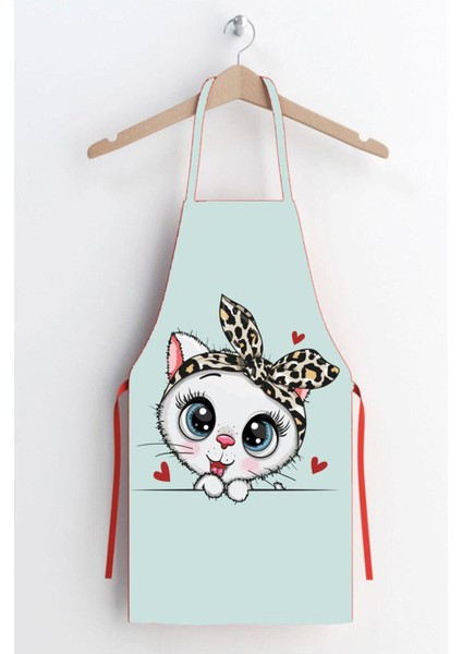 Yeşil-beyaz mutfak önlüğü, leke tutmaz, polyester, 55x75 cm fiyatları