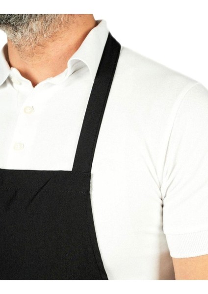 Şık Siyah Alpaka Mutfak Önlüğü, 85x58 cm, pamuk polyester, zarif ve kullanışlı fiyatları