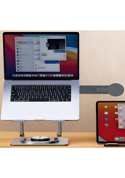 Alüminyum Katlanır 40KG Kapasite 360° Laptop Ipad Macbook Tablet Standı & Magsafe Telefon Tutucu fiyatları