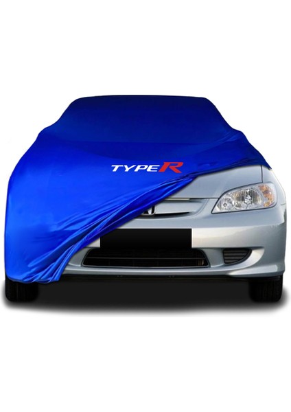 Honda Civic (2001 - 2006) Mavi Kumaş Araba Brandası Logolu Penye Branda Oto Branda