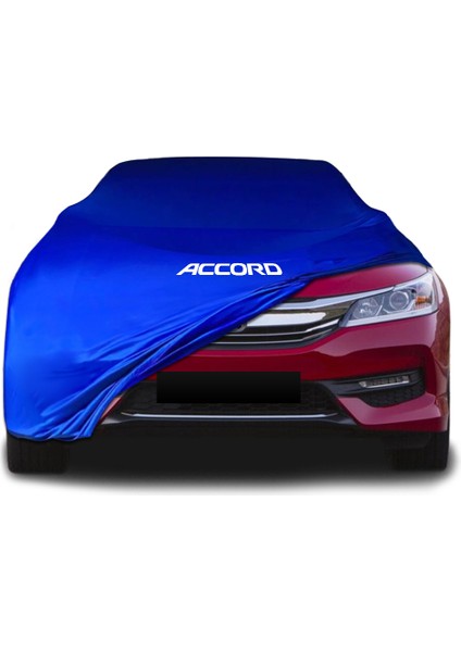Honda Accord (2012-2015) Mavi Kumaş Araba Brandası Logolu Penye Branda Oto Branda
