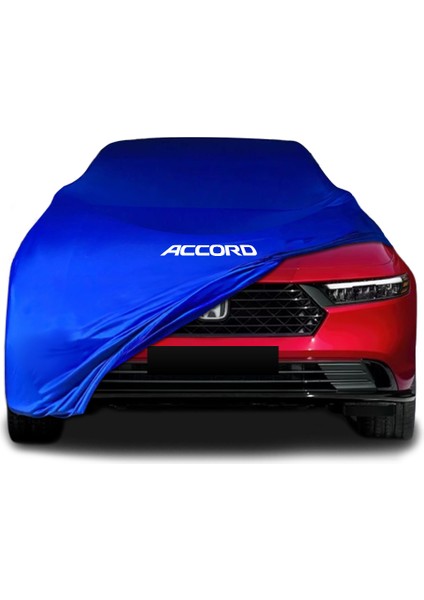 Honda Accord (2022 - ) Mavi Kumaş Araba Brandası Logolu Penye Branda Oto Branda
