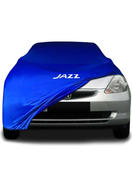 Honda Jazz1 Mavi Kumaş Araba Brandası Logolu Penye Branda Oto Branda