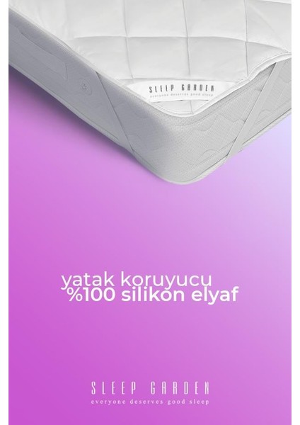 Yatak Alezi Ranforce Sıvı Geçirmez Dört Köşe Lastikli Çantalı Çift Kişilik (160X200)