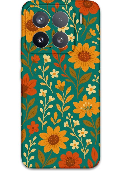 Xiaomi Mi 15 Uyumlu Çiçek Desenli Telefon Kılıfı + Ekran Koruyucu - 5786