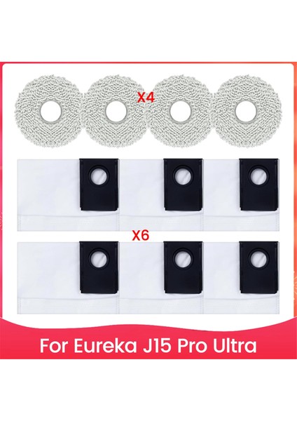 Eureka J15 Pro Ultra Robot Süpürge Aksesuarları Toz Torbaları Paspas Pedleri Yedek (Yurt Dışından)