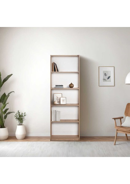Adore Modern 5 Raflı Kitaplık - Sonoma