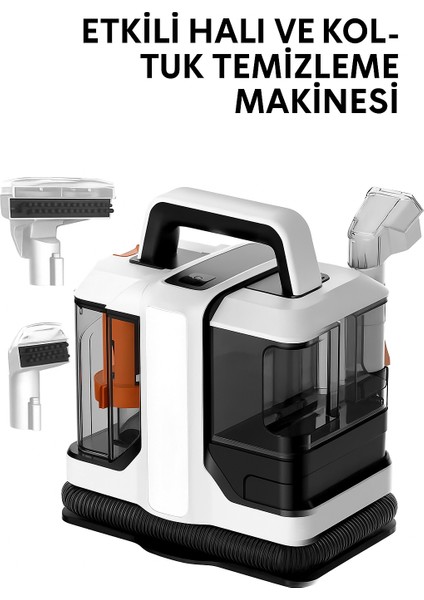 Profesyonel Koltuk Temizleyici Makine – Çift Su Hazneli, Kompakt Tasarım