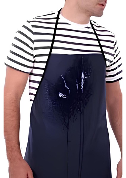 Lacivert 90x120 cm askısız sıvı geçirmez PVC önlük, bulaşıkçı ve kasap kullanımı