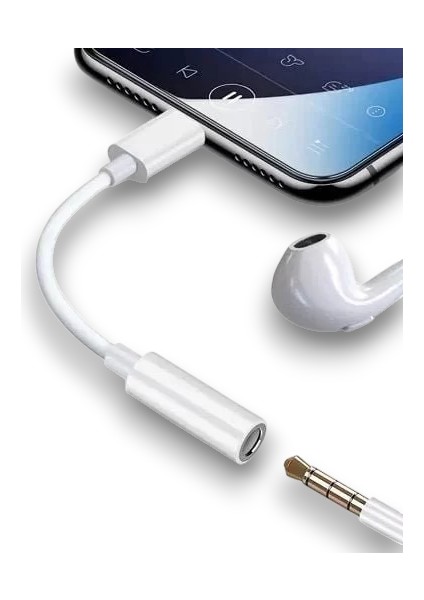 Apple Uyumlu Lightning – 3.5 mm Aux Dönüştürücü Kablosu | iPhone 7–14 Serisi ile Tam Uyum, Yüksek Ses Kalitesi