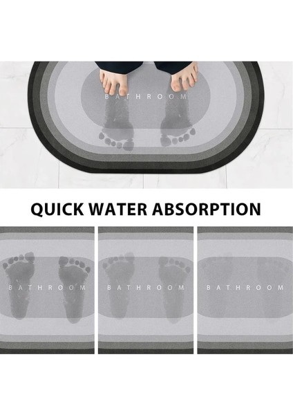 Oval Banyo Paspası Kaymaz Tabanlı Banyo Matı Su Emici Özellik 40X60 cm fiyatları