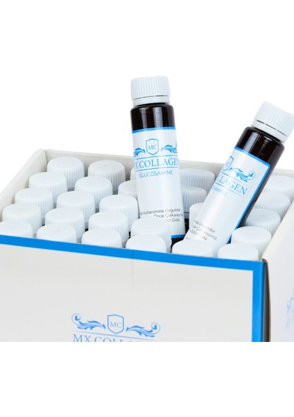 Collagen Glukozamin Tip 2 Hidrolize Kolajen Vitamin K2 ve Vitamin D3 İçeren Eklemler İçin Destek Takviyesi 30 ml x 30 Şişe
