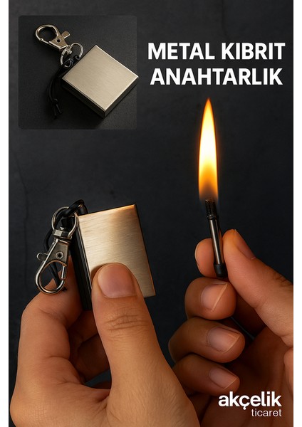 Metal Kibrit Anahtarlık