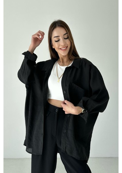 Oversize Düşük Omuz Tensel Gömlek fiyatları
